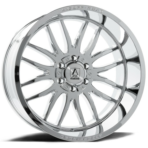 Set 4 24" Axe Wheels Hades Chrome 24x12 8x180 -44mm Lifted For Chevy GMC Rims