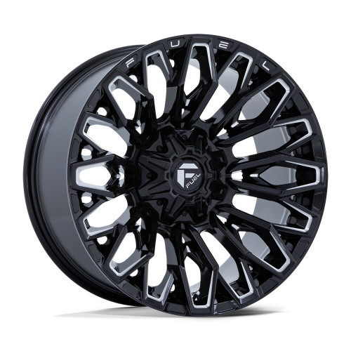 Fuel FC865 Strike 22x12 8x180 Gloss Black Milled Wheel 22" -44mm For Chevy GMC