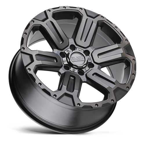 Black Rhino Wanaka 20x9 6x5.5 Matte Gunmetal Brushed & Gunmetal Wheel 20" 12mm