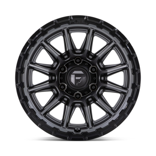 Fuel FC866 Piston 20x9 5x5 Matte Gunmetal Gloss Black Lip Wheel 20" 1mm For Jeep