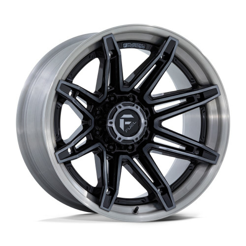 Set 4 Fuel FC401 Brawl 24x12 8x180 Gloss Black Brushed Gray Wheels 24" -44mm Rim