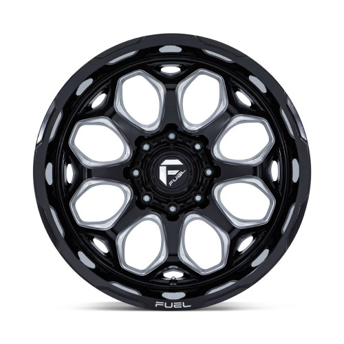 Fuel FC862 Scepter 20x10 8x180 Gloss Black Milled Wheel 20" -18mm For Chevy GMC