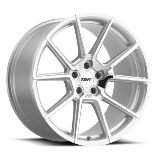 TSW Chrono 21x10 5x112 Silver W/ Mirror Cut Face Wheel 21" 41mm Rim