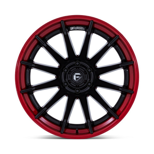 Fuel FC403 Burn 22x10 6x135 Matte Black Candy Red Lip Wheel 22" -18mm Lifted Rim