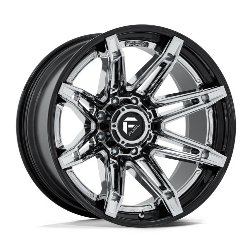 Fuel FC401 Brawl 24x12 8x170 Chrome Gloss Black Lip Wheel 24" -44mm For Ford Rim