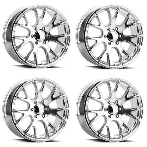 Set 4 22" Voxx Replica Hellcat Chrome Wheels 22x9 6x5.5 24mm Rims