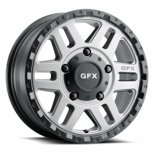 Set 4 17" Voxx G-FX MV2 Matte Grey Matte Black Lip Wheels 17x8 5x160 50mm Rims
