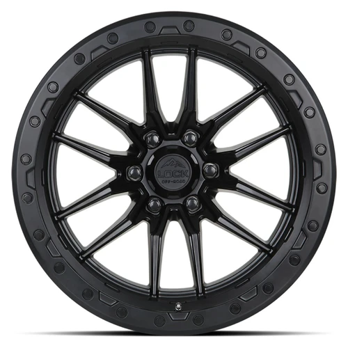 18" Lock Offroad Krawler Matte Black Matte Black Ring 18x9 Wheel 5x5 01mm Rim