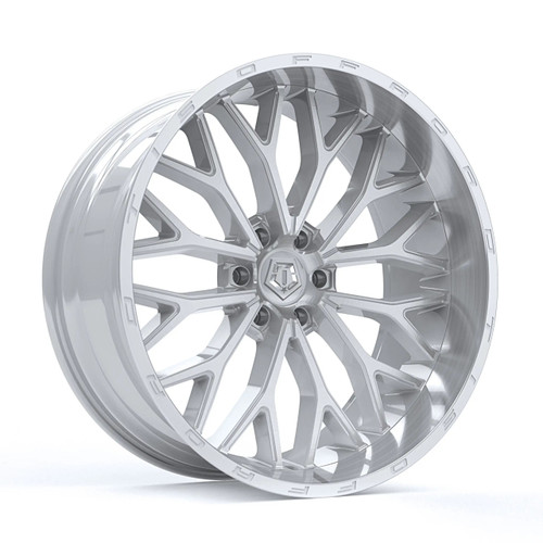Set 4 22" TIS 565BSM Silver w/ Brushed Face & Lip 22x12 Wheels 6x5.5 -44mm Rims