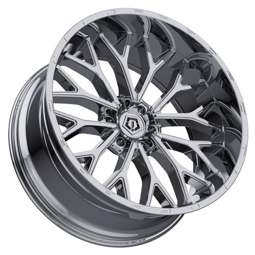 24" TIS 565C Chrome 24x10 Wheel 6x5.5 -24mm Lifted For Chevy GMC Ram Cadillac