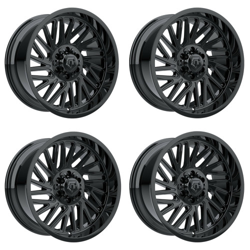 Set 4 20" TIS 553B Gloss Black 20x9 Wheels 8x170 18mm For Ford F250 F350 Rims