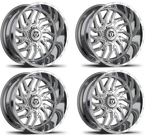 Set 4 20" TIS 544C Chrome 20x12 Wheels 8x180 -44mm Lifted For Chevy GMC Rims