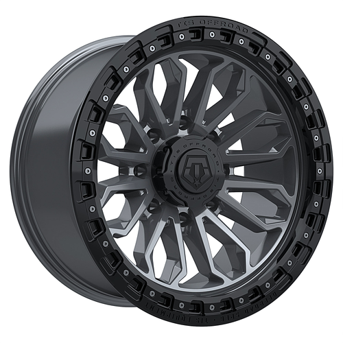 Set 4 20" TIS 556AB Satin Anthracite Black Ring 20x10 8x6.5 -20mm Lifted Wheels