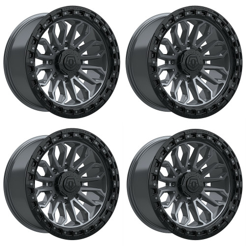 Set 4 20" TIS 556AB Satin Anthracite Black Ring 20x10 8x170 -20mm Lifted Wheels