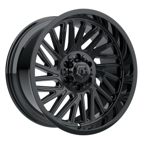 22" TIS 553B Gloss Black 22x10 Wheel 6x5.5 6x135 -12mm Lifted For Chevy GMC Ram