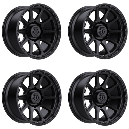 Set 4 18" TIS 563B Satin Black 18x9 Wheels 6x5.5 00mm For Nissan Truck Suv Rims