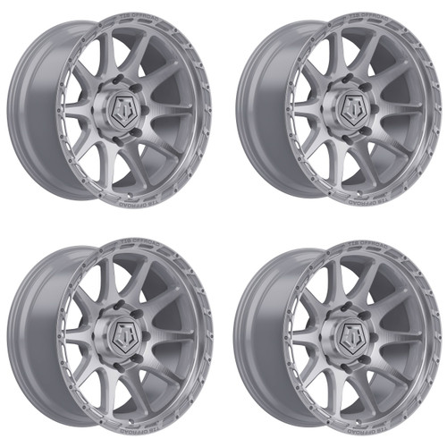 Set 4 20" TIS 563BS Silver Brushed Machined 20x9 Wheels 6x135 18mm Truck Rims