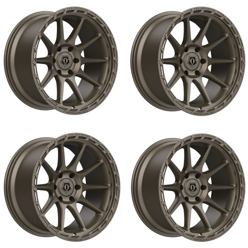 Set 4 17" TIS 563BZ Satin Bronze 17x9 Wheels 6x5.5 00mm For Nissan Truck Rims