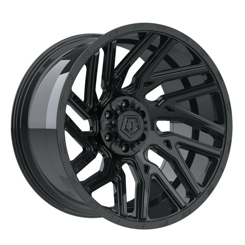 22" TIS 554B Gloss Black 22x12 Wheel 8x6.5 -44mm Lifted For Chevy GMC Ram Ford