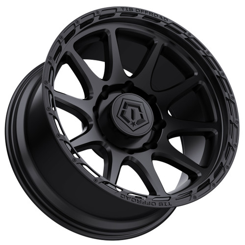 20" TIS 563B Satin Black 20x10 Wheel 6x5.50 Rim -24mm Lifted For Chevy GMC