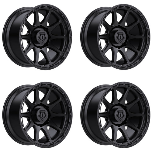Set 4 17" TIS 563B Satin Black 17x9 Wheels 6x5.5 00mm For Chevy Toyota Cadillac