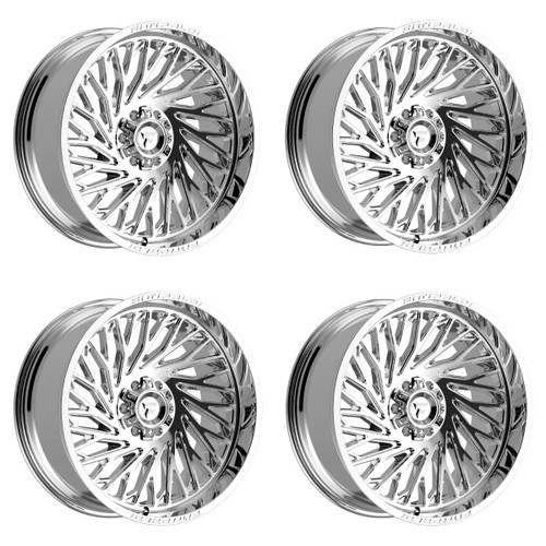 Set 4 22" Fittipaldi Wheels FA15MC 22x10 Mirror Coat 6x135 6x5.5 -19mm Rims