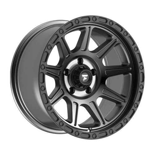 Set 4 20" Fittipaldi Wheels FT104AB 20x9 Satin Anthracite Black Lip 8x180 18mm