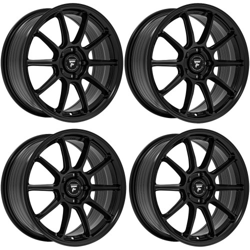 Set 4 18" Fittipaldi Wheels FS366 18x8 Gloss Black 5x4.5 35mm Truck Suv Rims