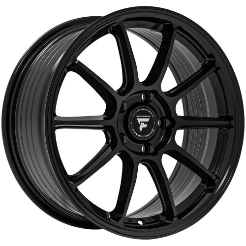 Set 4 18" Fittipaldi Wheels FS366 18x8 Gloss Black 5x100 35mm Rims