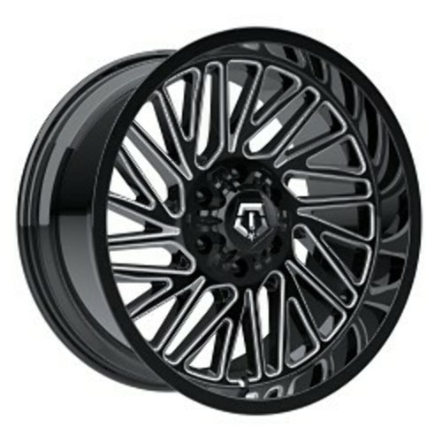20" TIS 553BM Gloss Black Milled 20x9 Wheel 6x5.5 6x135 00mm For Nissan Rim