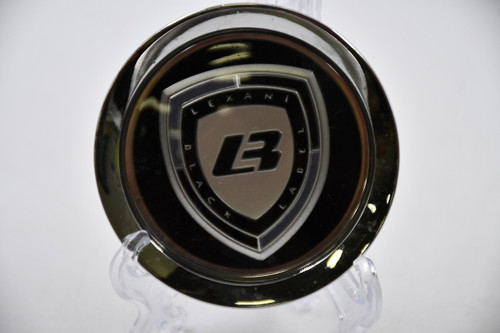 Lexani Black Lable Chrome w/Black Chrome Gray Logo Wheel Center Cap Hub Cap 012-UPCAP 2.84"