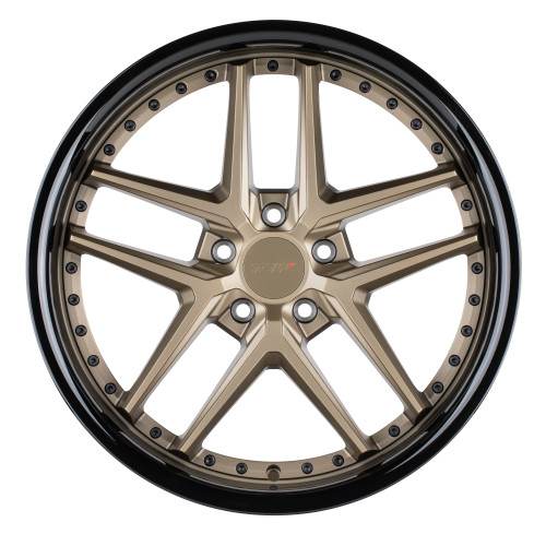 20" TSW Premio 20x10 Matte Bronze W/ Gloss Black Lip 5x120 Wheel 25mm Rim
