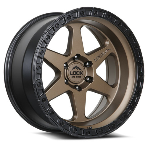 17" Lock Offroad Olympus Desert Bronze Matte Black Ring 17x9 Wheel 6x5.5 -35mm