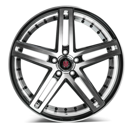 22" Axe Wheels EX20 Black Polished Face 22x9 Wheel 5x4.5 20mm Rim