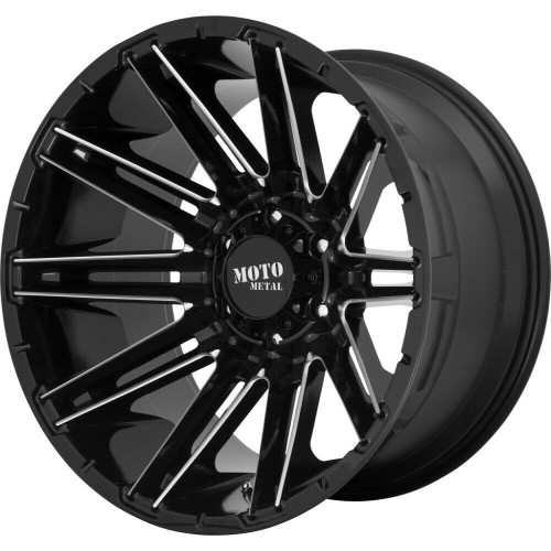 Set 4 Moto Metal MO998 Kraken 20x12 8x6.5 Gloss Black Milled Wheels 20" -44mm