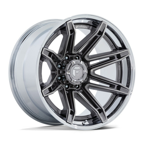 Set 4 Fuel FC401 Brawl 20x10 8x180 Platinum Chrome Lip 20" -18mm Lifted Wheels