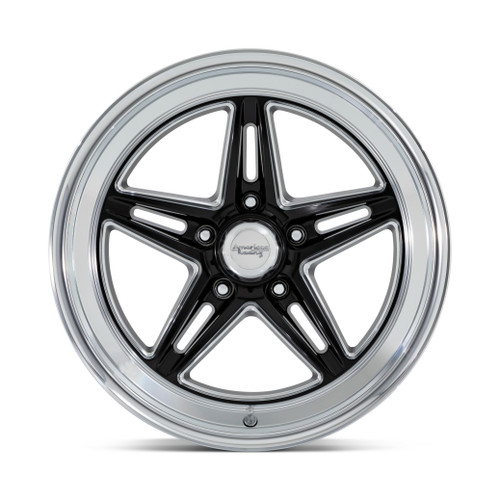 18" American Racing VN514 Groove Black Milled Diamond Cut 18x7 Wheel 5x4.75 0mm