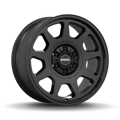 Set 4 17" Brink Wheels B301 Alpine Black 17x8.5 Flow Formed 6x5.5 6x135 0mm Rims