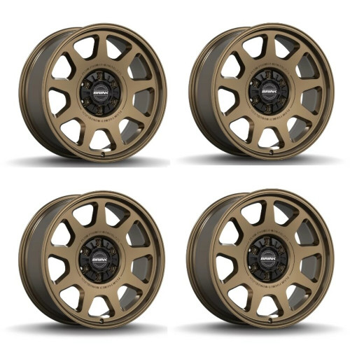 Set 4 17" Brink Wheels B302 Alpine Bronze 17x8.5 Flow Formed 5x5 5x4.5 0mm Rims
