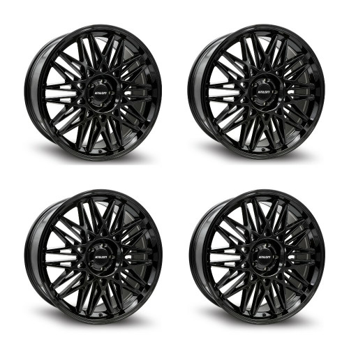Set 4 22" Kalon Wheels Kolossus 101 Gloss Black 22x9.5 Wheels 5x115 35mm Rims Set 4 22" Kalon Wheels Kolossus 101 Gloss Black 22x9.5 Wheels 5x115 35mm Rims