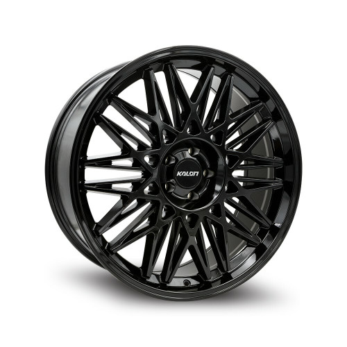 Set 4 22" Kalon Wheels Kolossus 101 Gloss Black 22x9.5 Wheels 5x115 35mm Rims