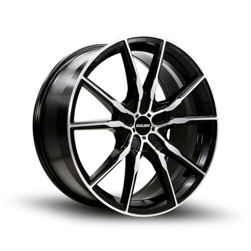 Set 4 18" Kalon Wheels Pyro 202 Black Machined Face 18x8 Wheels 5x108 5x115 40mm