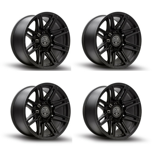 Set 4 20" Thret Offroad Dropzone 805 Satin Black 20x10 Wheels 6x135 6x5.5 -21mm