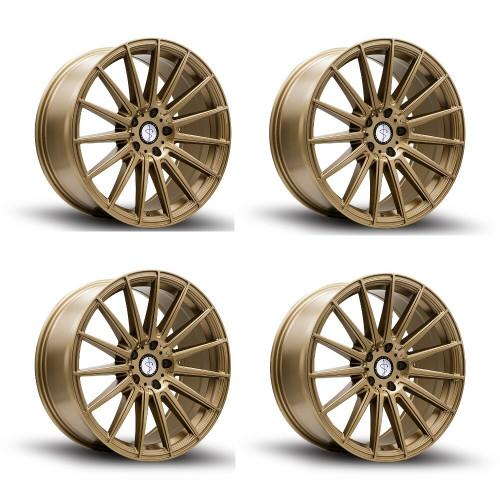 Set 4 22" Sapphire Luxury Alloys SX03-03 Bronze 22x9 Wheels 5x120 35mm Rims