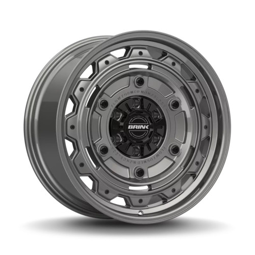 Set 4 20" Brink Wheels B403 Barracks Titanium 20x9 Flow Formed 6x5.5 6x135 18mm