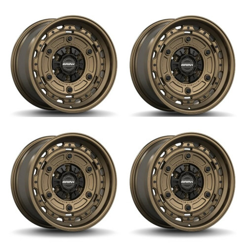 Set 4 17" Brink Wheels B402 Barracks Bronze 17x8.5 Flow Formed 5x5 5x4.5 0mm Rim