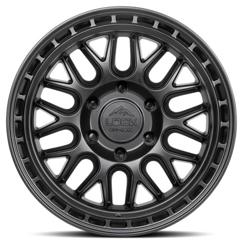 17" Lock Offroad Onyx Matte Black Matte Black Ring 17x9 Wheel 6x5.5 1mm Truck