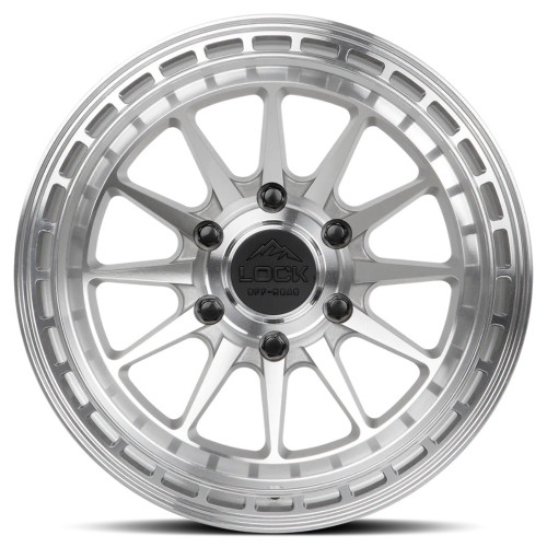 17" Lock Offroad Baja Machine Clear Coat 17x9 Wheel 6x5.5 -12mm Lifted Truck Rim