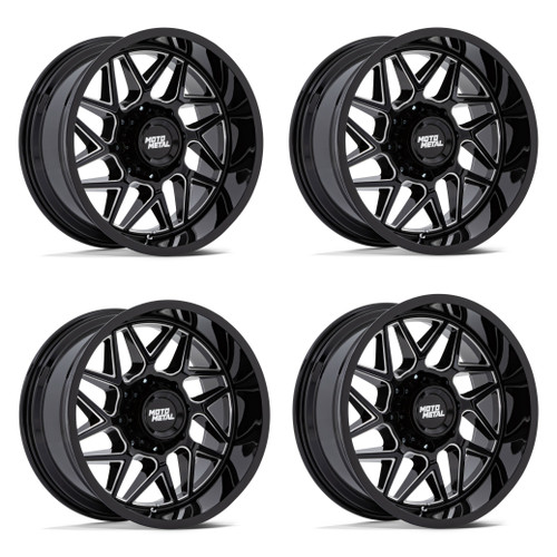 Set 4 20" Moto Metal MO812 Turbine Gloss Black Milled 20x9 Wheels 8x180 20mm Rim Set 4 20" Moto Metal MO812 Turbine Gloss Black Milled 20x9 Wheels 8x180 20mm Rim