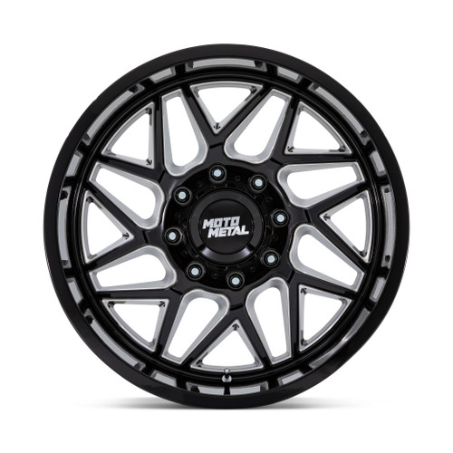 20" Moto Metal MO812 Turbine Gloss Black Milled 20x9 Wheel 8x170 20mm For Ford